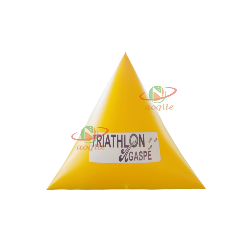 Boya de advertencia de natación de agua grande sellada personalizada para competición de triatlón de agua con marca flotante