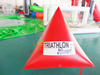 Boya de natación inflable, boya triangular flotante personalizada para parque acuático inflable