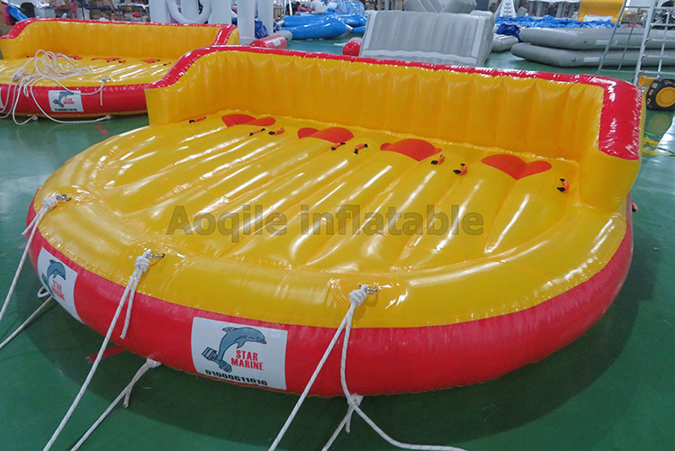 Barco de agua Crazy Disco personalizado para adultos, ufo volador inflable, esquí acuático remolcable