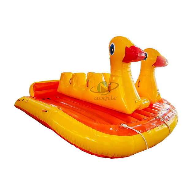 Divertido pato amarillo inflable juego de deportes acuáticos Banana Boat pez volador esquí acuático remolcable