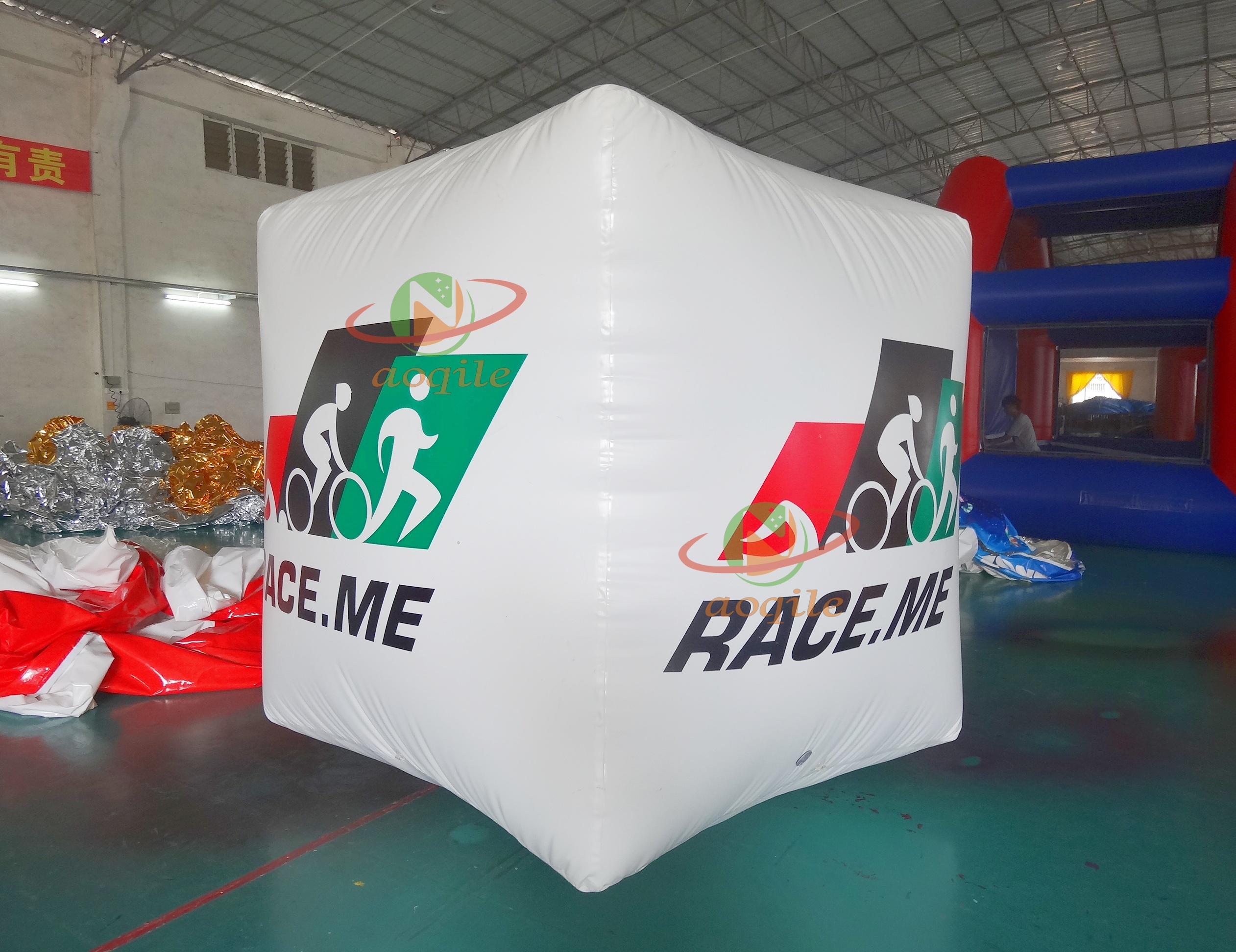 Marcador inflable específico para triatlón, boya de aire flotante para carrera, cubo duradero, agua