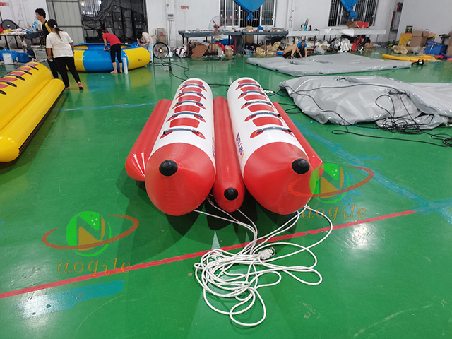 Trineo remolcable del barco del plátano del agua inflable del barco de las filas del Jetski para 10 personas