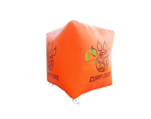 Boya flotante inflable de cubo comercial, boya flotante de agua de competición inflable