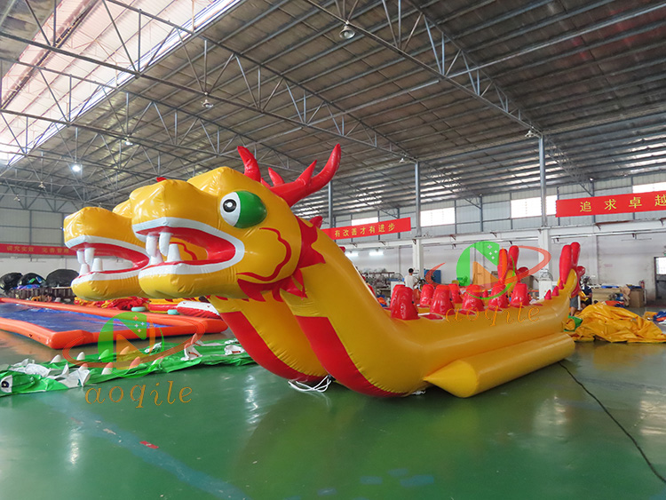 Equipo de barco dragón inflable comercial, pez volador de agua, remolque acuático, barco Banana deportivo