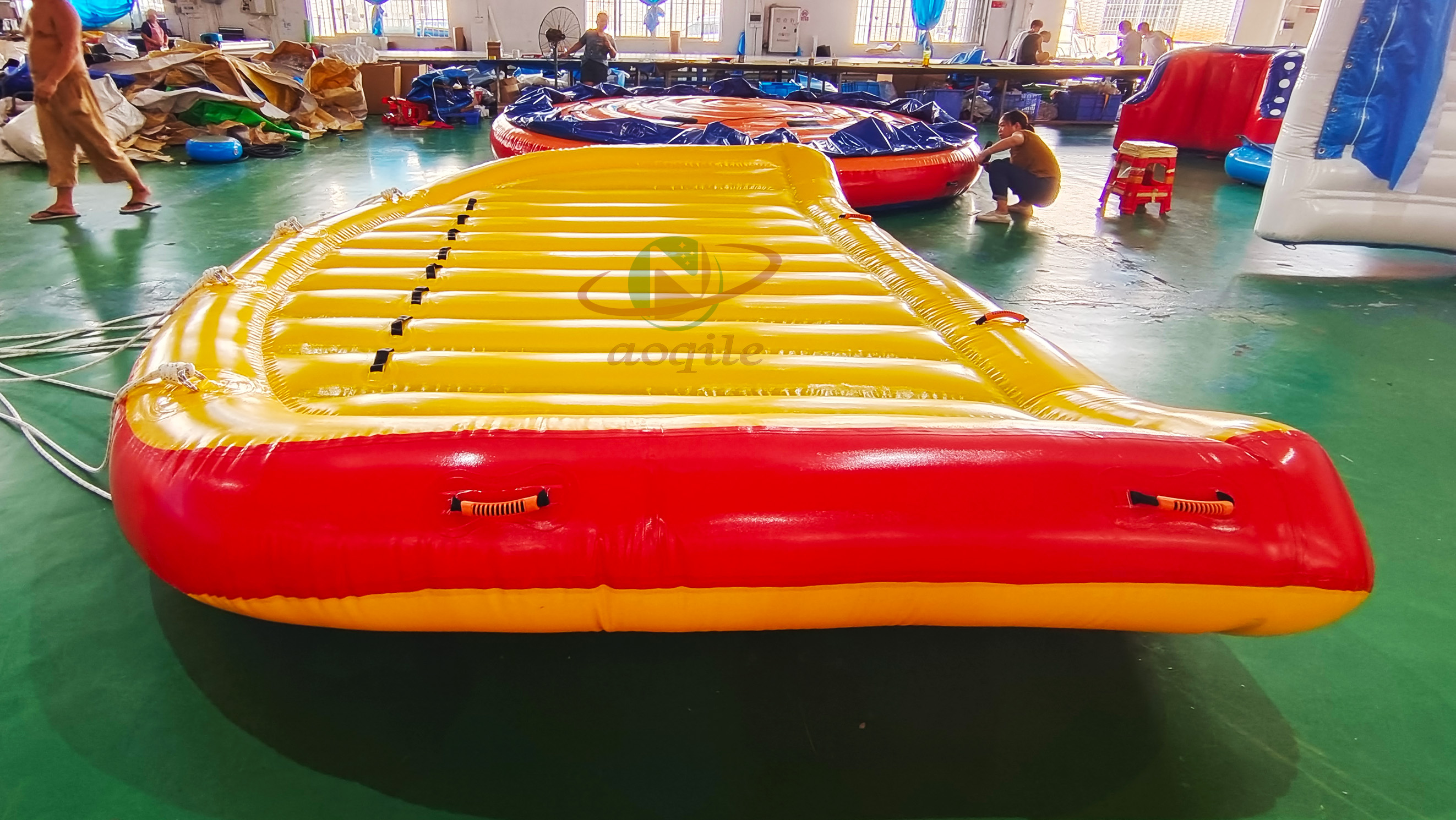 8 personas deporte acuático sofá flotante botes giratorios inflables Aqua Flying Boat tubo de esquí bote remolcable inflable