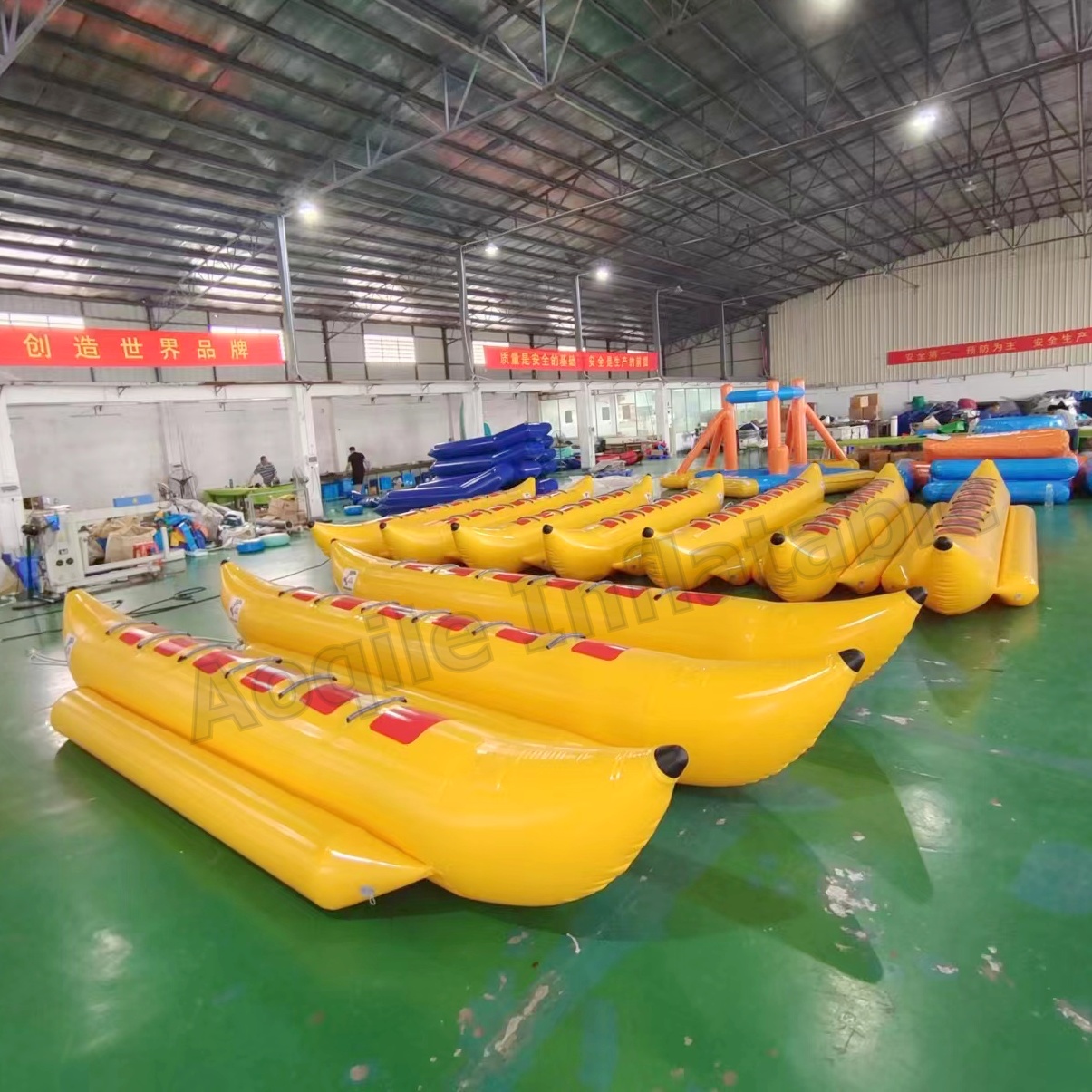 Agua inflable pez volador tobogán acuático tubo juguete inflable pez volador remolque Banana Boat