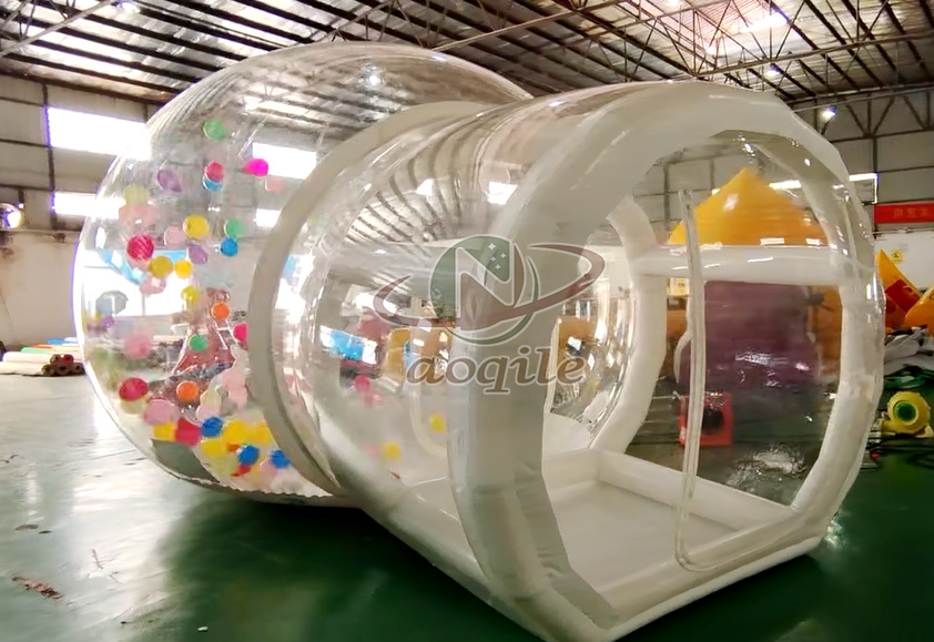 AOQILE 2025 Casa de burbujas transparentes inflable de alta calidad inflable de alta calidad para eventos para acampar al aire libre
