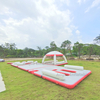 Equipo de entretenimiento acuático para fiesta de verano, isla flotante de ocio, plataforma de muelle flotante múltiple, salón