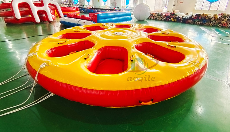 Inflable 8 personas Donut barco esquí acuático remolcable deportes acuáticos juegos platillo volador inflable