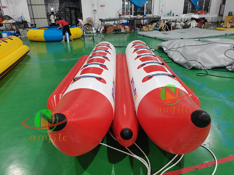 Trineo remolcable del barco del plátano del agua inflable del barco de las filas del Jetski para 10 personas