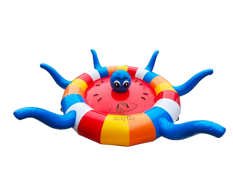Barco inflable giratorio con forma de pulpo para 6-10 personas, Ufo giratorio, tubo remolcable, para discoteca, a la venta