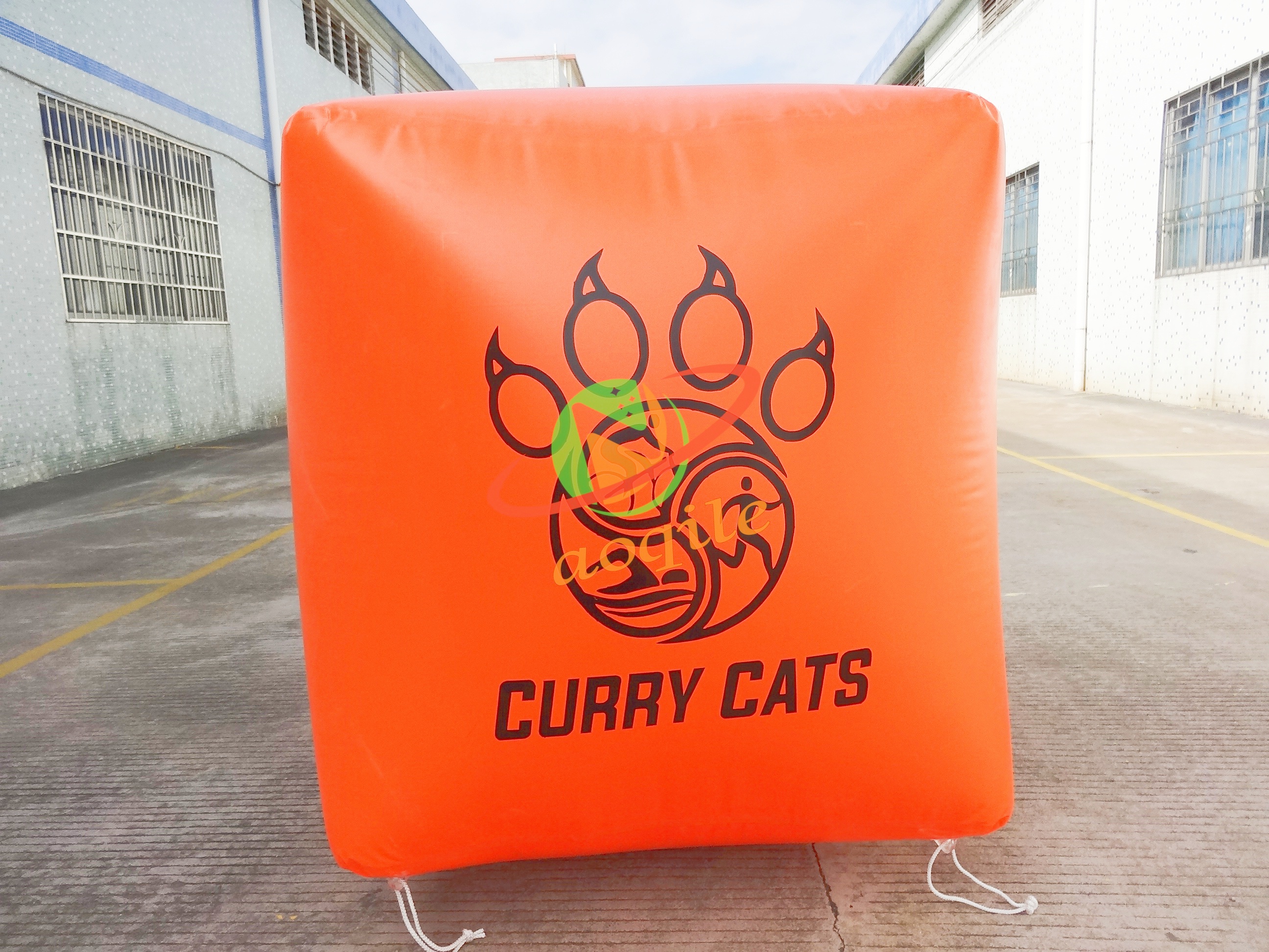 Boya inflable vendedora caliente de la publicidad de los deportes acuáticos de la muestra flotante inflable del cubo de encargo