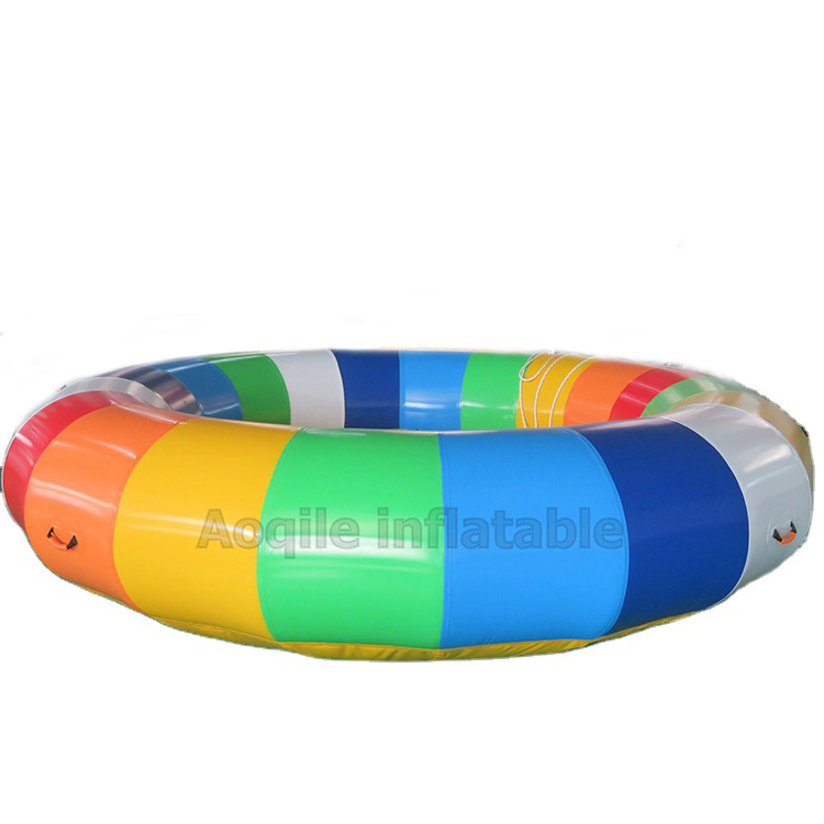 Barco inflable multicolor del disco del giroscopio del tubo remolcable giratorio de las ventas directas de la fábrica