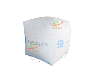 Boya de marcador de cubo inflable marino personalizada, boya publicitaria flotante inflable para actividades acuáticas