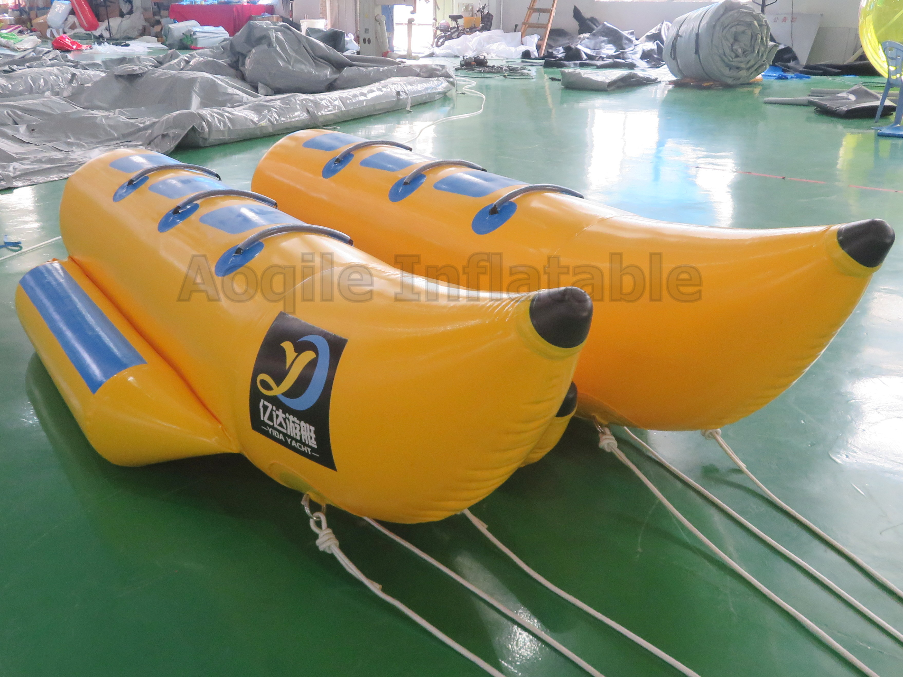 Barco inflable del plátano del PVC del pez volador del tubo remolcable del juguete del juego de los deportes acuáticos comerciales