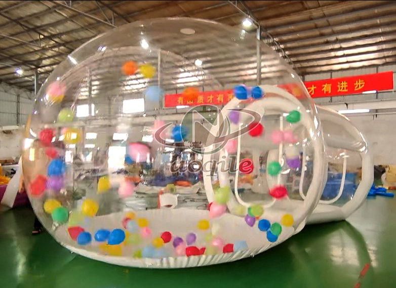 AOQILE 2025 Casa de burbujas transparentes inflable de alta calidad inflable de alta calidad para eventos para acampar al aire libre