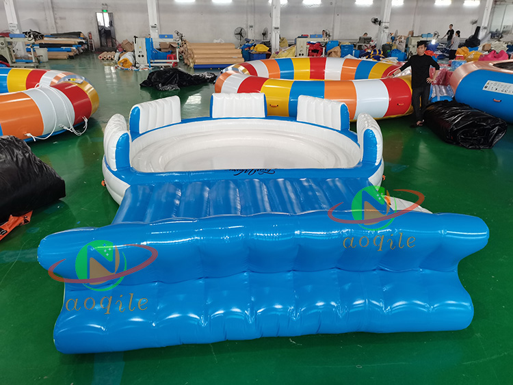 Sillón inflable flotante multifuncional, sofá con respaldo, isla flotante inflable