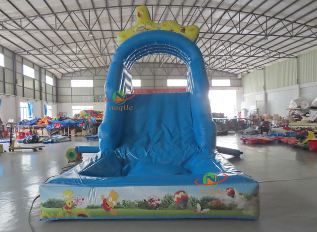 Tobogán acuático inflable azul interior y exterior personalizado de alta calidad para parque acuático