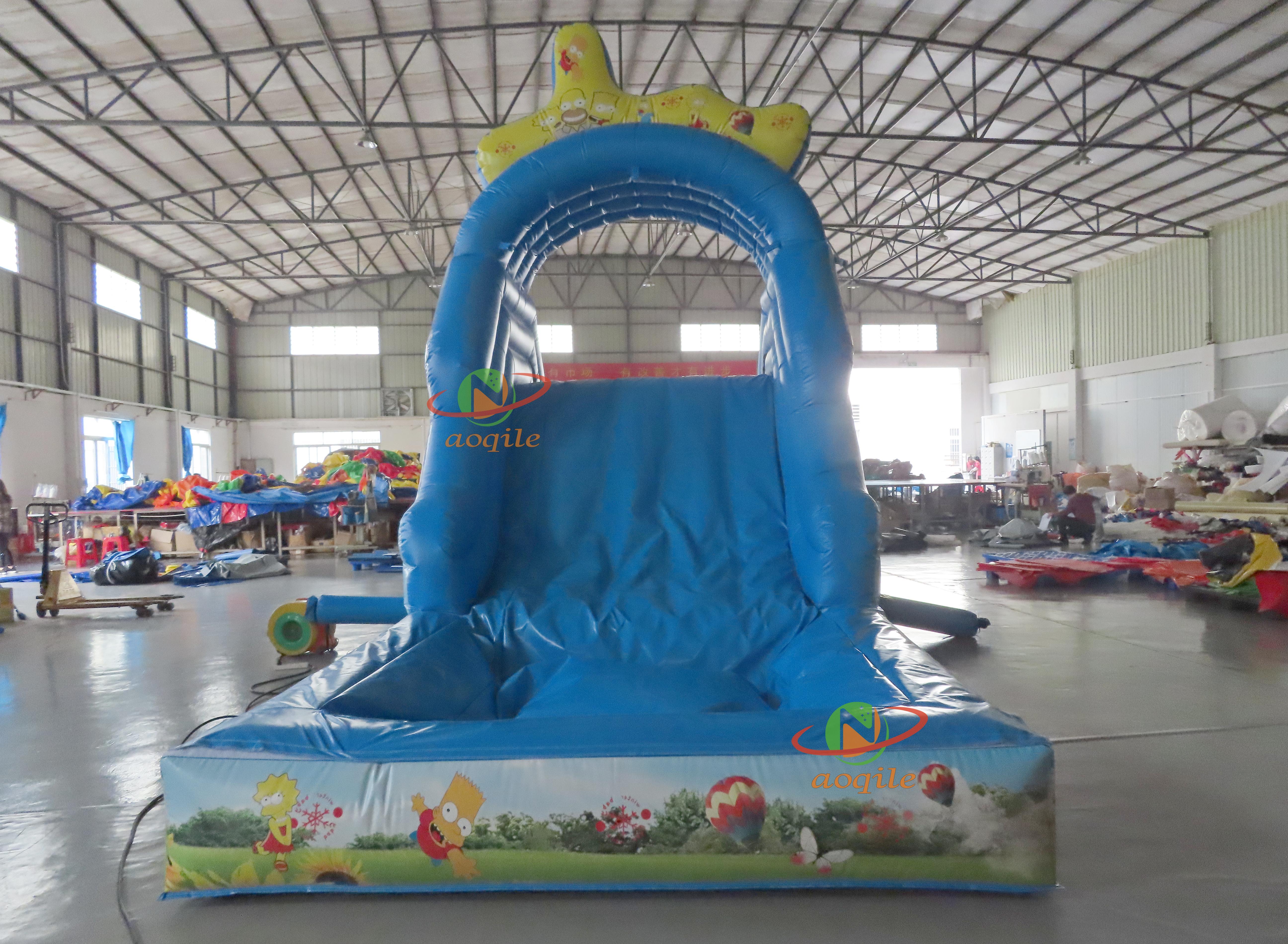 Tobogán acuático inflable azul interior y exterior personalizado de alta calidad para parque acuático