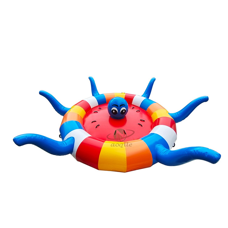 Nuevo Divertido barco inflable inflable con forma de pez volador, agua flotante, juego de pulpo, Disco,