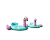 Producto inflable Cisne coloreado/producto flotante de juguetes grandes inflables