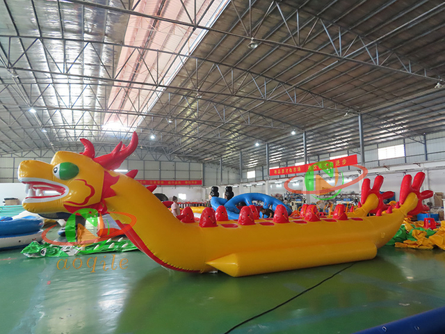 Equipo de barco dragón inflable comercial, pez volador de agua, remolque acuático, barco Banana deportivo