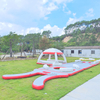 Plataforma flotante inflable de suelo marino EVA personalizada, barra, plataforma de muelle inflable, plataforma inflable para fiesta de agua a la venta