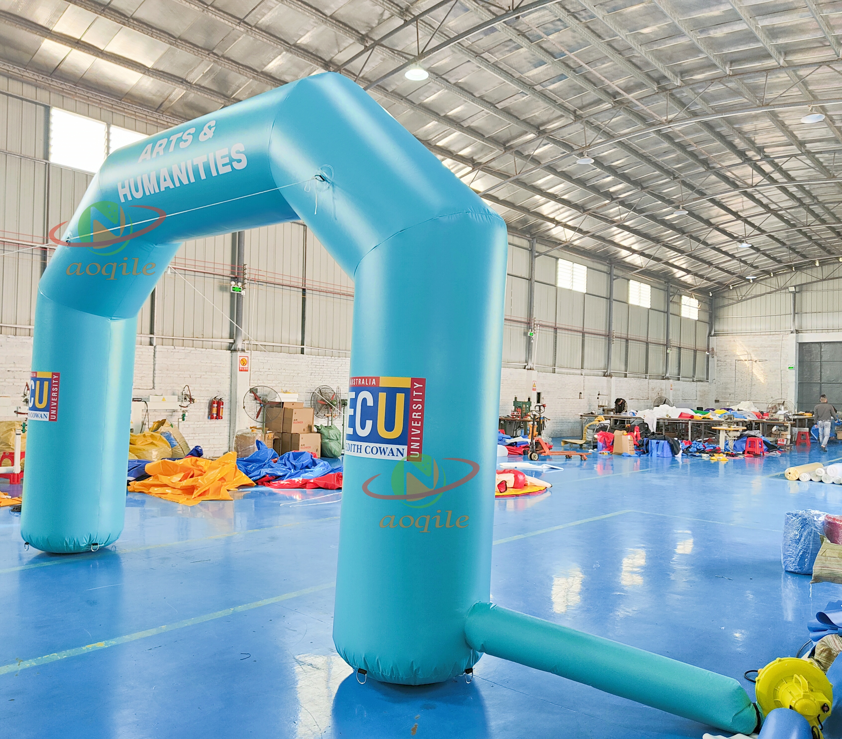 Arco rojo inflable gigante para publicidad, diseño atractivo, para decoración navideña