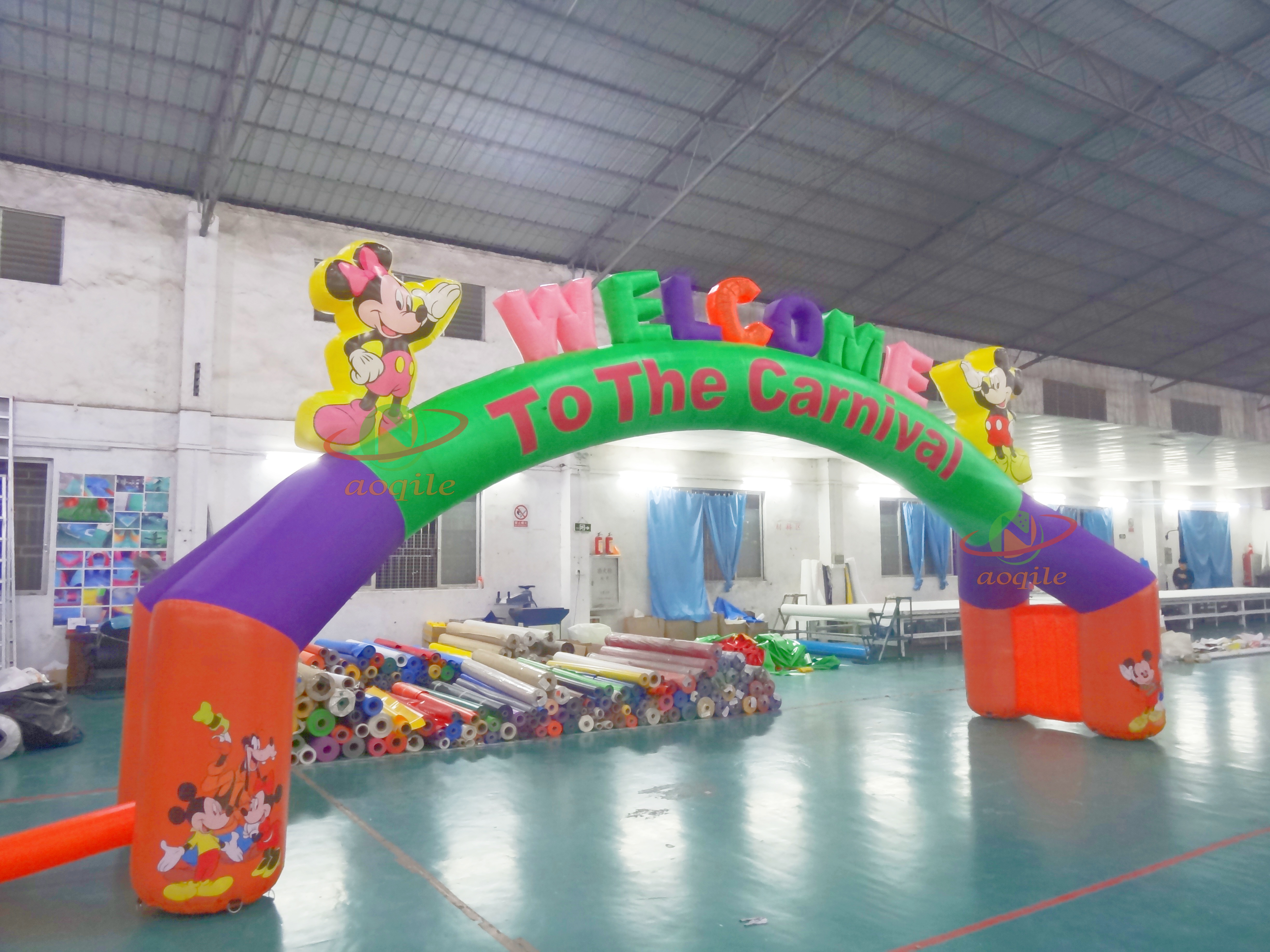 Arcos inflables personalizados para eventos de parque grande al aire libre para decoración de carnaval arcos inflables