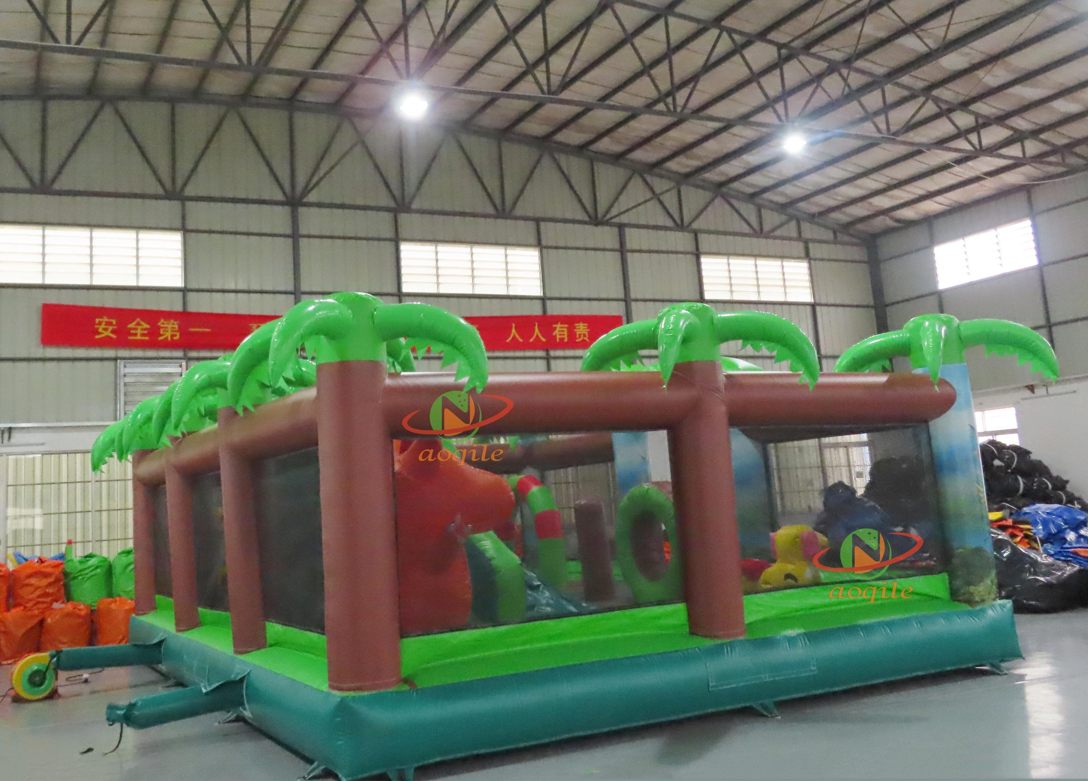 Combinación inflable grande personalizada de alta calidad de la selva de la simulación del parque acuático