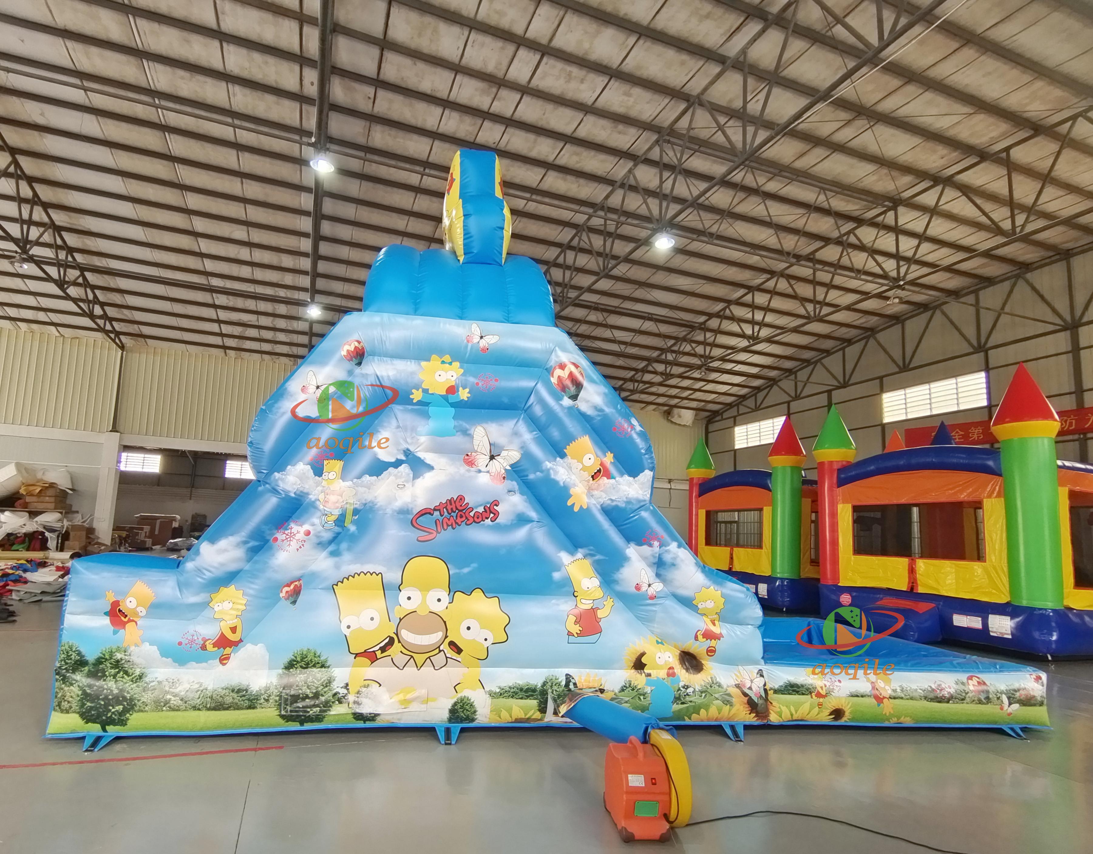 Tobogán acuático inflable azul interior y exterior personalizado de alta calidad para parque acuático