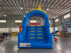 Tobogán acuático inflable azul interior y exterior personalizado de alta calidad para parque acuático