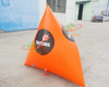 Boya triangular inflable para eventos acuáticos, boya de natación de agua flotante, boya marcadora inflable para actividades acuáticas