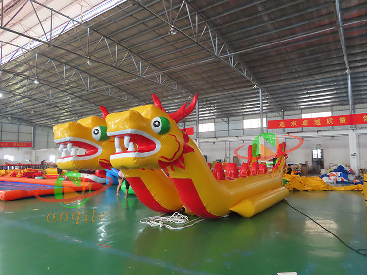 Equipo de barco dragón inflable comercial, pez volador de agua, remolque acuático, barco Banana deportivo