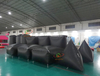 Venta directa de fábrica, boya inflable flotante de agua con marca triangular, boya con publicidad