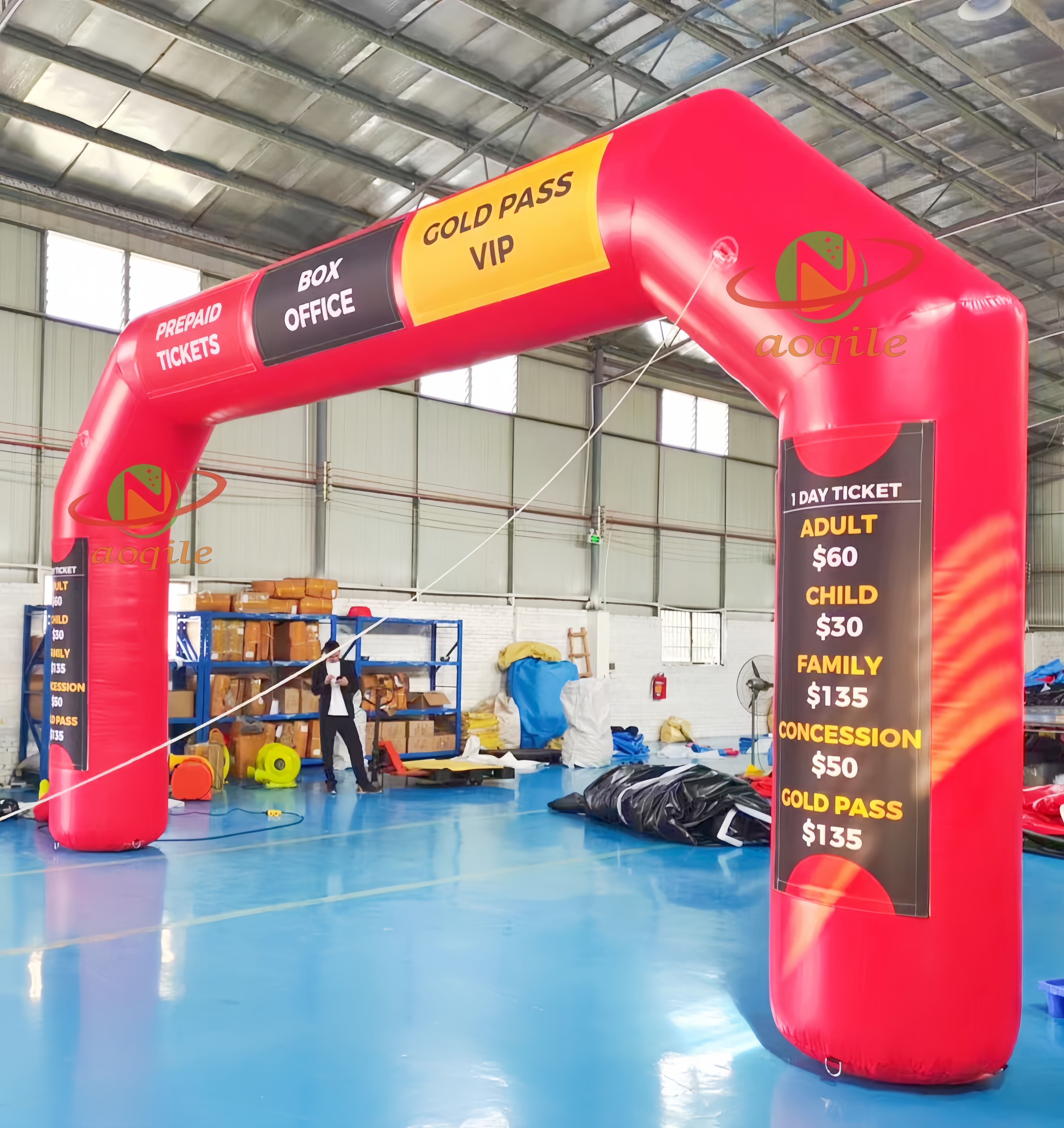 Línea de meta inflable hermética a precio barato flotando en el arco de agua para eventos deportivos acuáticos