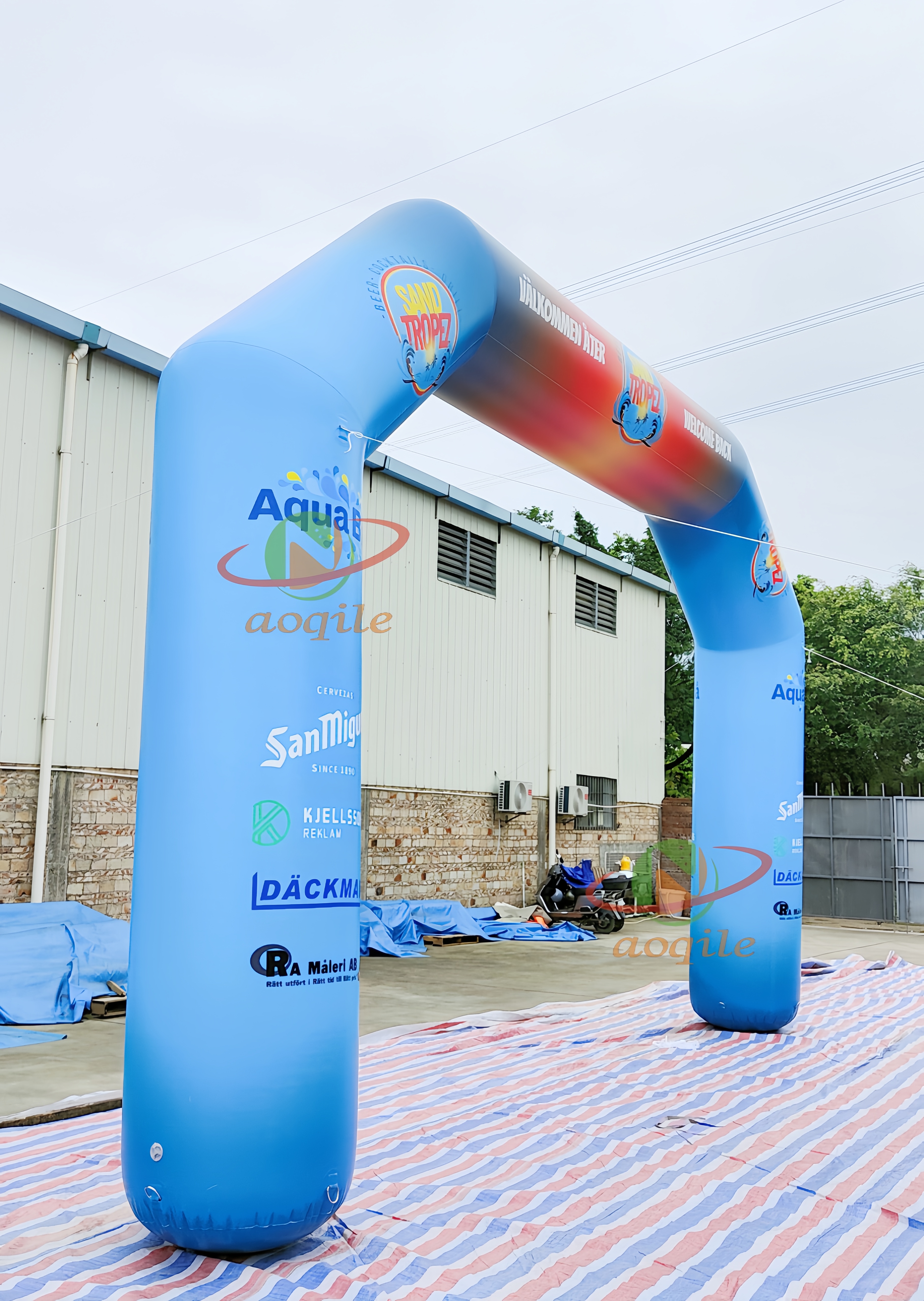 Modelo inflable al aire libre del arco del arco de la publicidad del comienzo y de la meta del acontecimiento