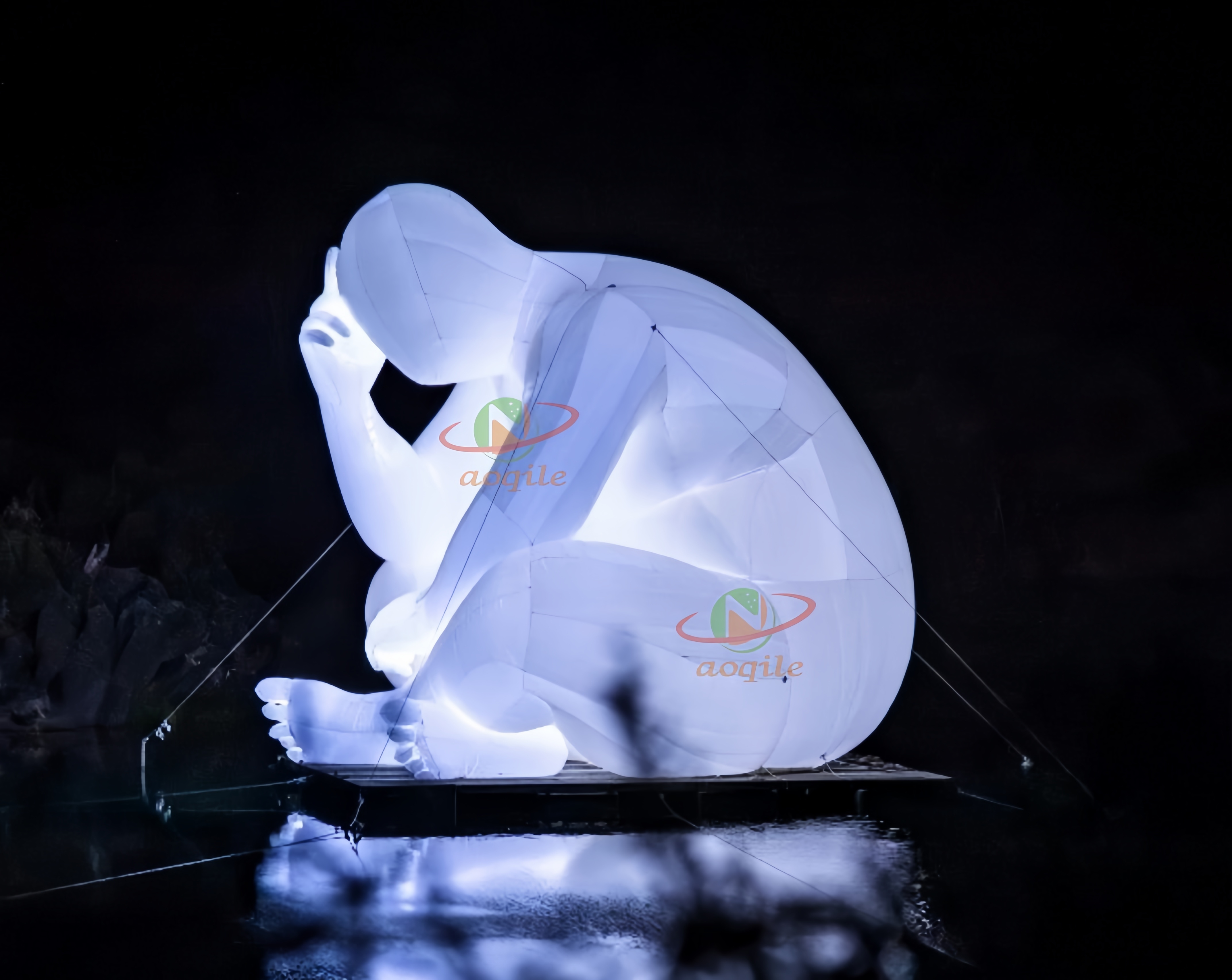 Aoqile gigante gigante inflable LED decoraciones de mascotas Material de PVC, luces LED incorporadas para eventos