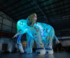 Iluminación llevada forma animal inflable cuadrada de la decoración de la promoción del elefante inflable de las actividades al aire libre