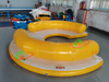 Plataforma flotante de agua inflable personalizada para exteriores, plataforma de isla flotante para fiesta de ocio, salones con respaldo, sofá y barco