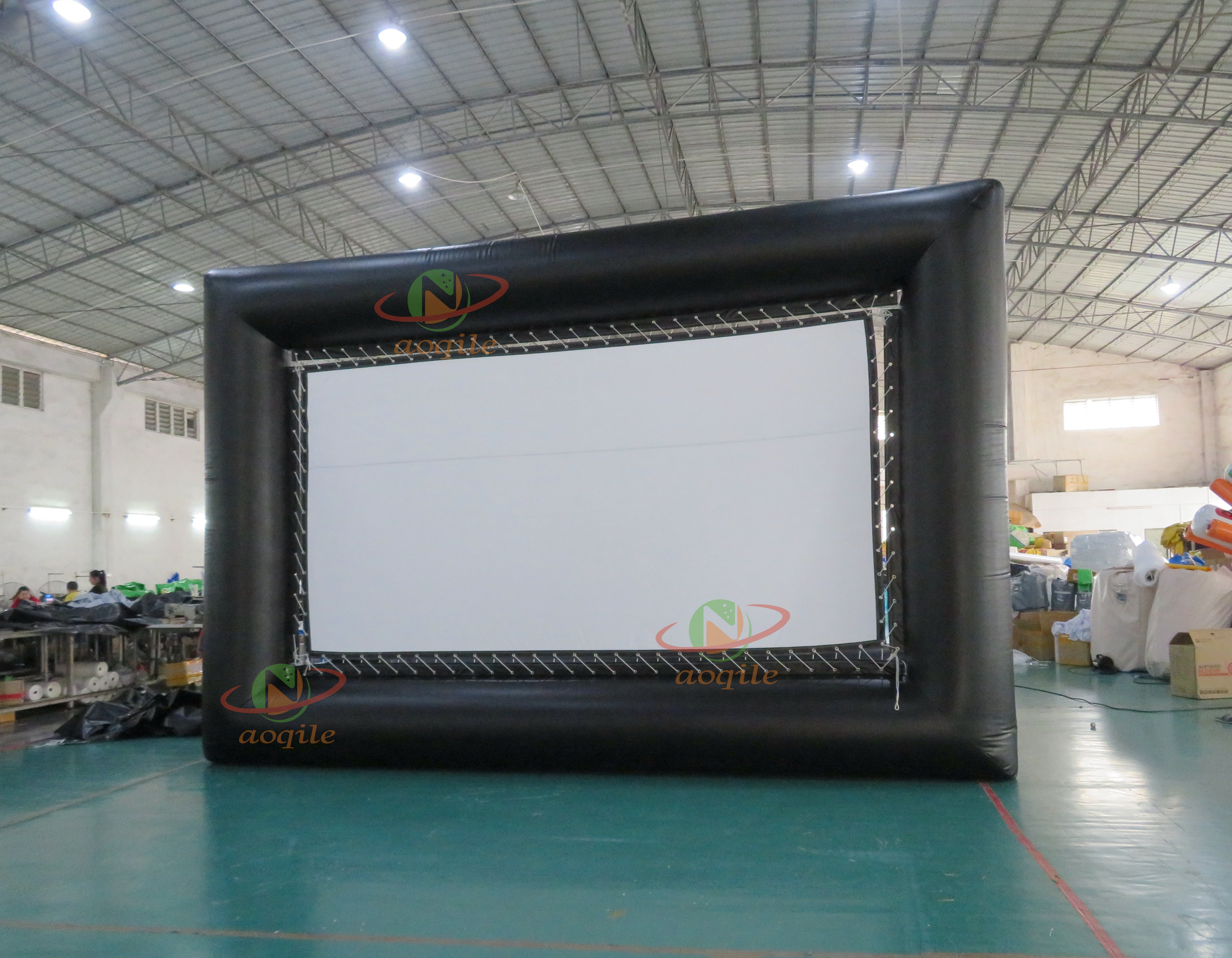 Pantalla de proyector inflable de 16 pies para exteriores de alta calidad, pantalla de película inflable, pantalla Led inflable para alquiler