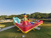 Castillo combinado inflable del trampolín del logotipo personalizado de Aoqile para las celebraciones del carnaval para los eventos