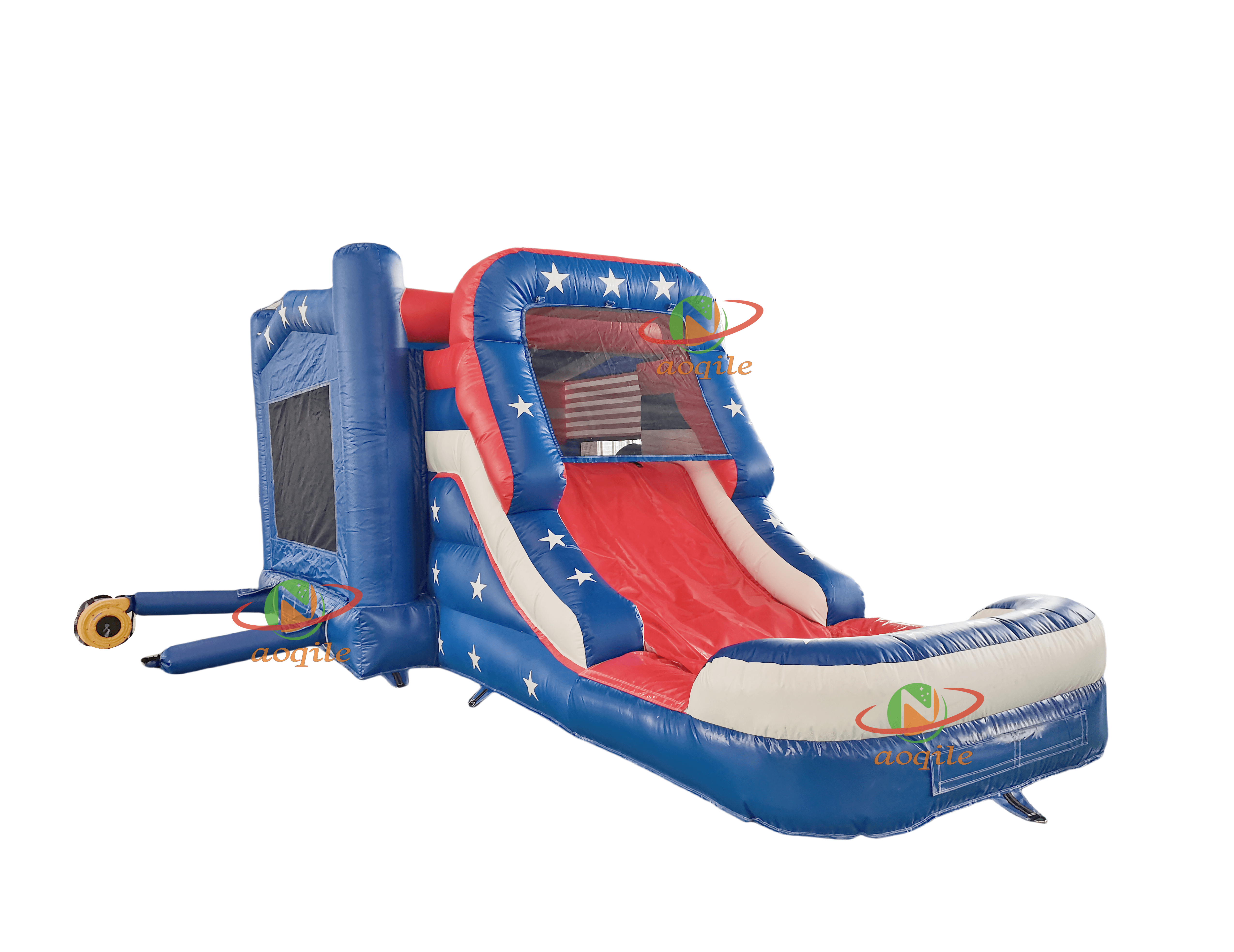 Combinación de tobogán de trampolín inflable personalizado de alta calidad para parque acuático